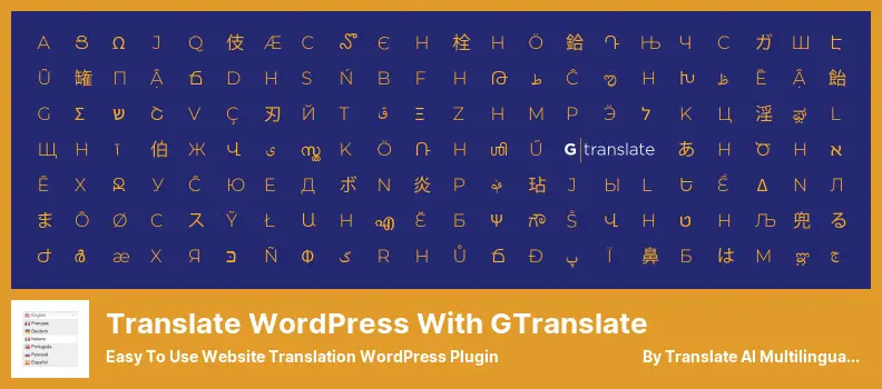 Translate WordPress with GTranslate Plugin - Easy to Use Website Translation WordPress Plugin