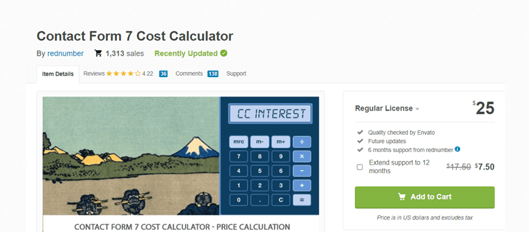 Contact Form7 Cost Calculator WordPress Plugin