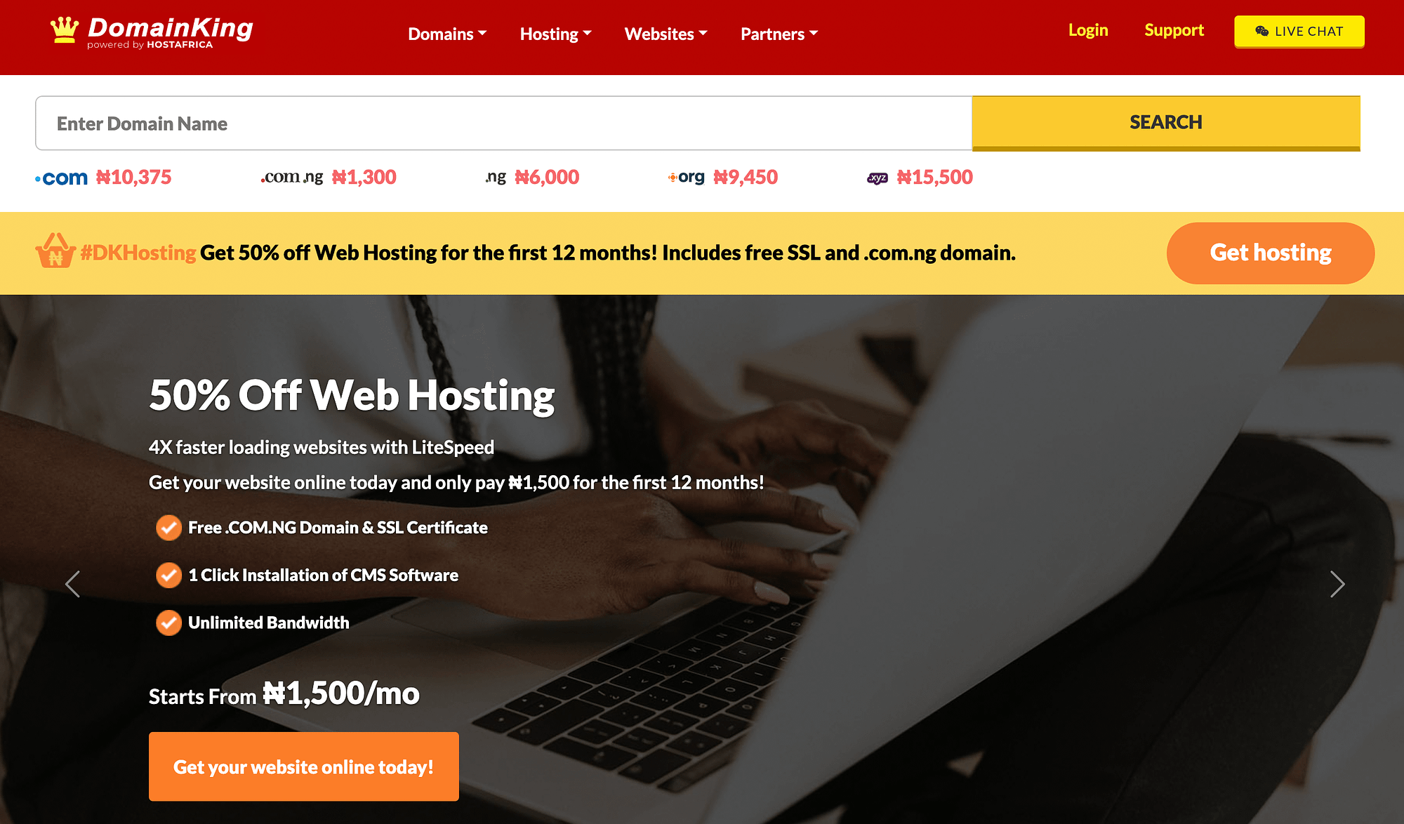 DomainKing offers some of the best web hosting in Nigeria.