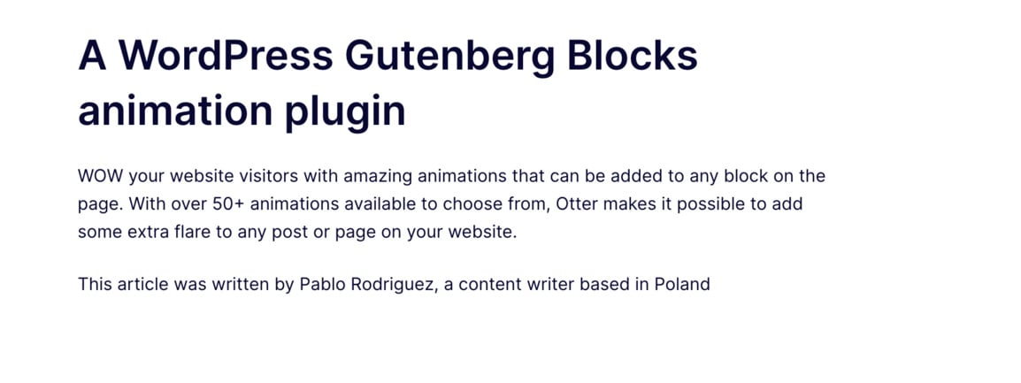 Checking the front end of the page to ensure that the Gutenberg dynamic content pulled from the ACF plugin correctly.