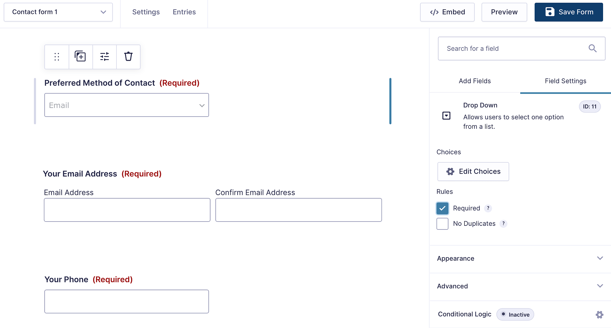 How to customize fields with Gravity Forms.