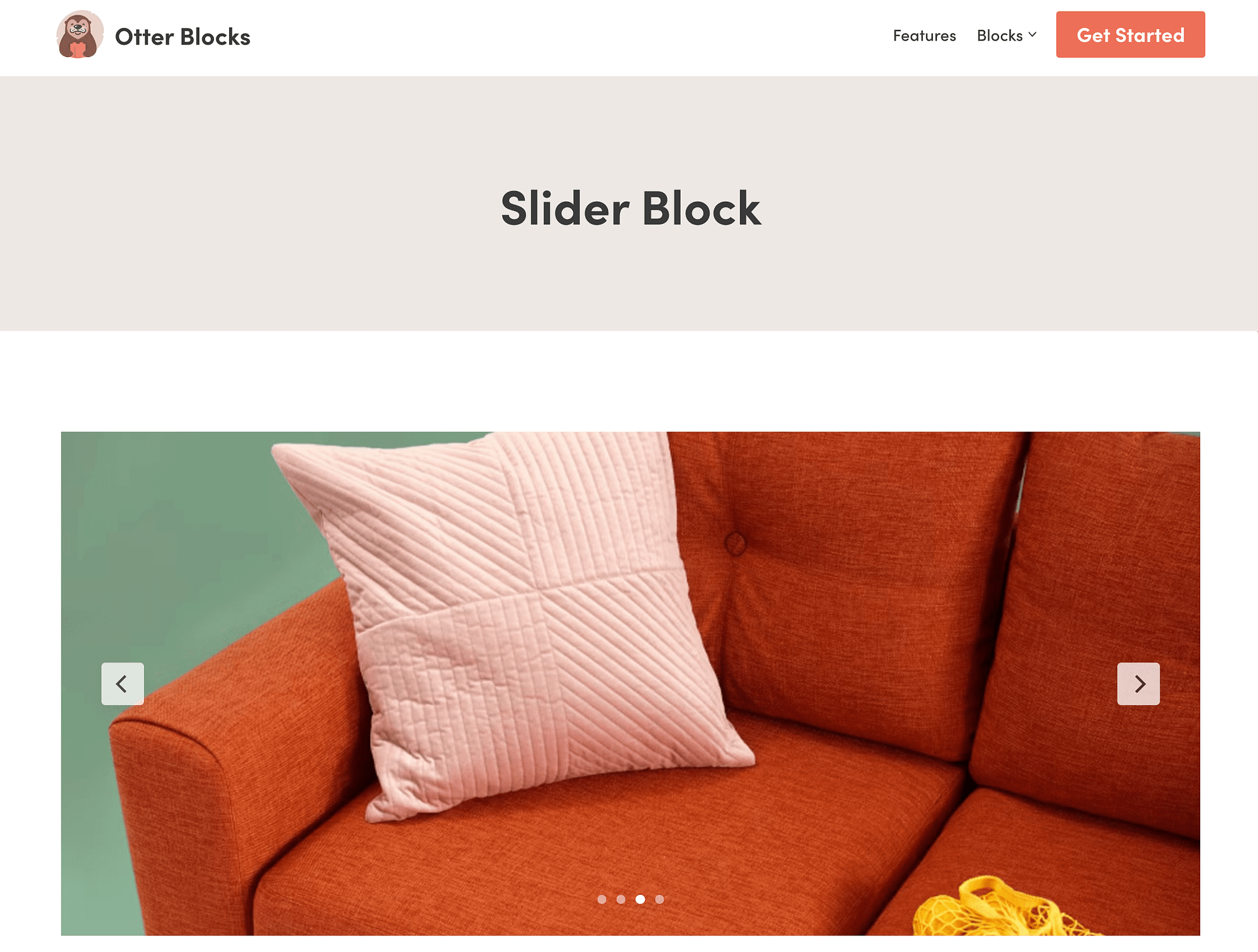Otter Blocks' Slider Block.