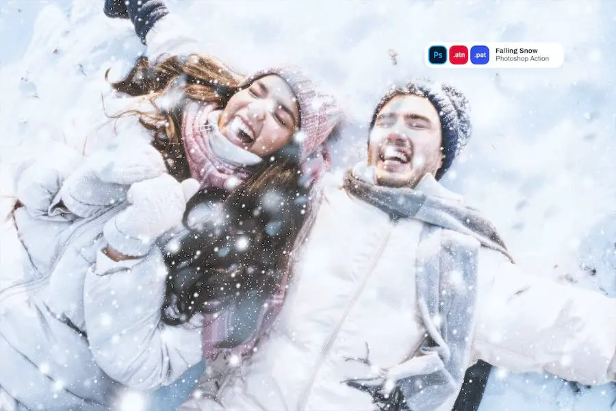 Falling Snow Effect Photoshop Action - 