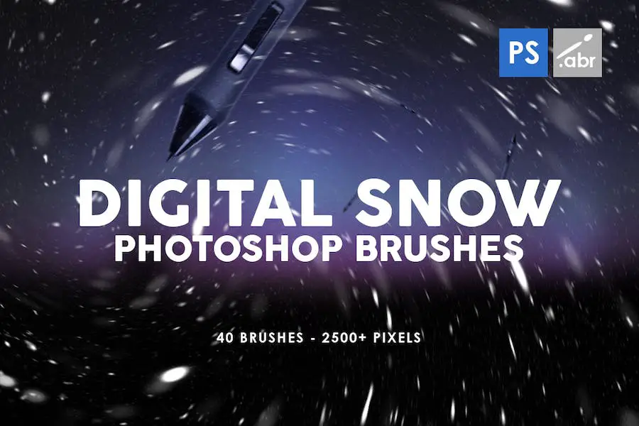 Digital Snow Photoshop Brushes - 
