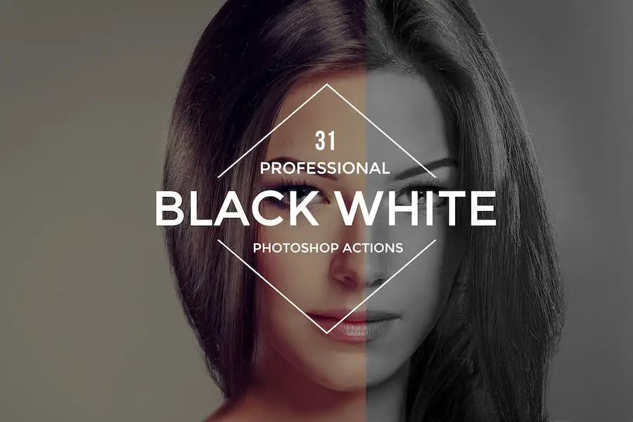 Black White Photoshop Actions - 