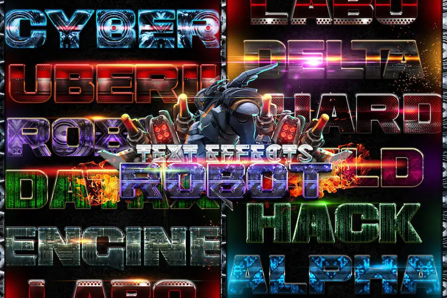Robot Photoshop Text Effects - 