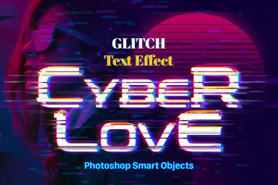Glitch Photoshop Text Effect - 