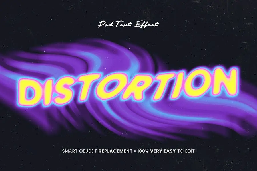 Distortion Text Effect for Photoshop - 