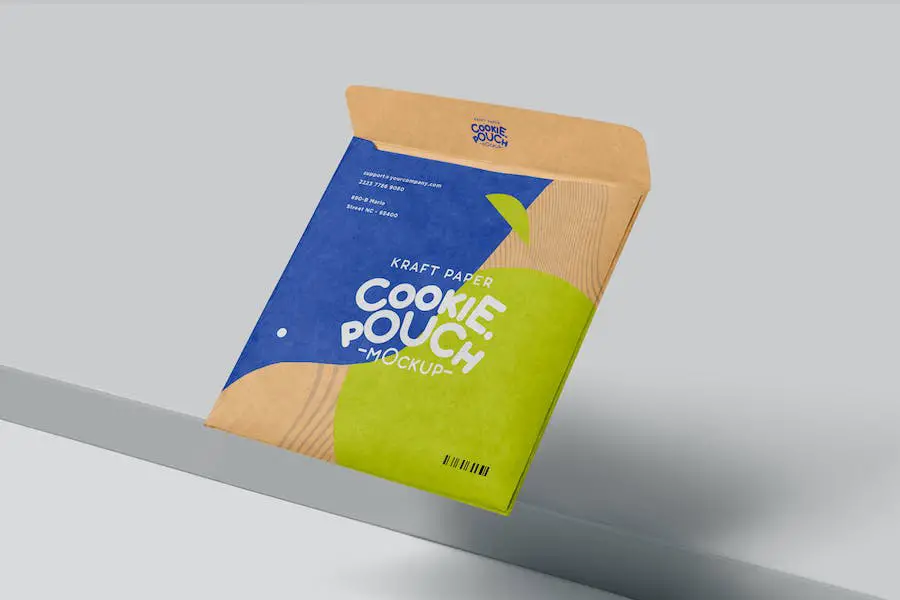 Kraft Paper Cookie Pouch Mockups - 