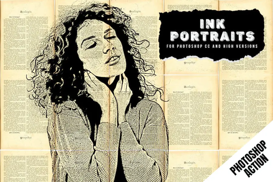 Ink Portraits Photoshop Action - 