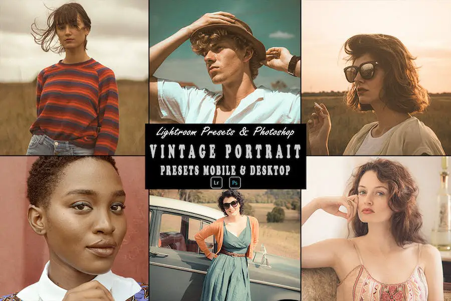 Vintage Portrait Photoshop Action - 