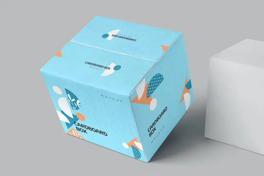 4 Cardboard Box Mockups - 