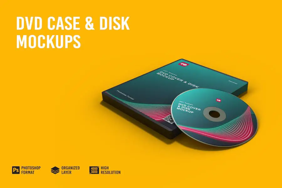 DVD Case & Disk Mockup - 