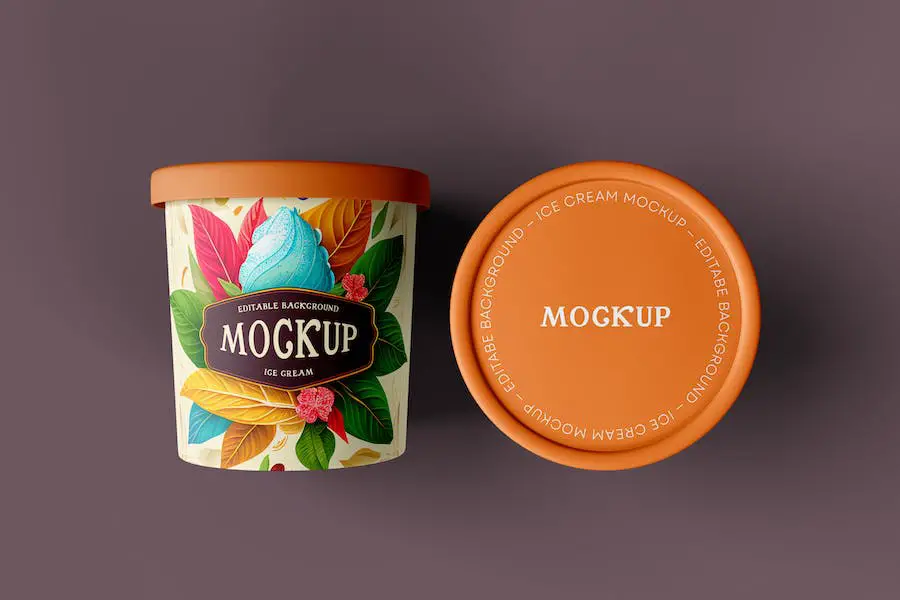 Ice Cream Cup Mockup | Ice Cream Box - 