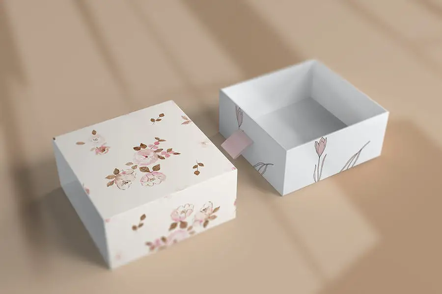 Square Gift Box Mockup - 