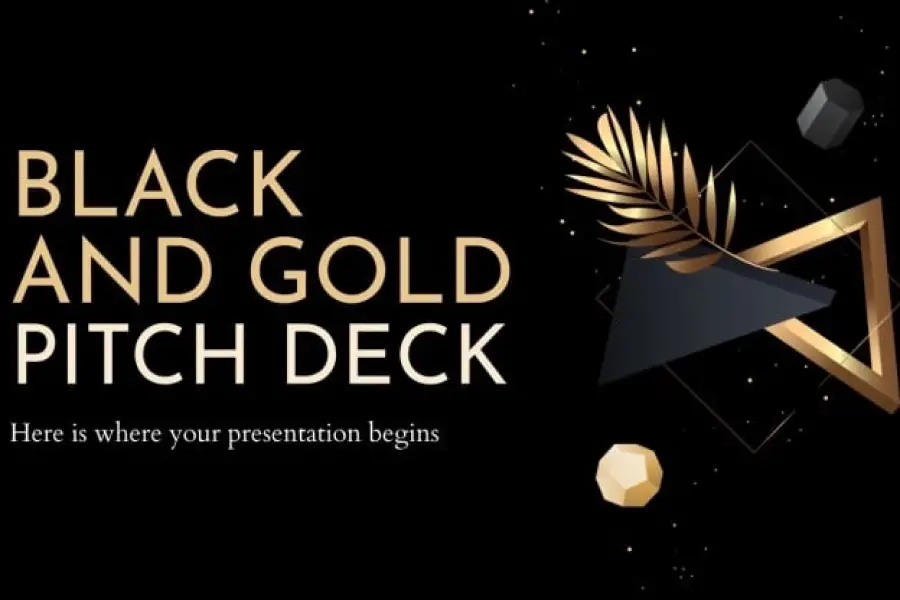 Black and Gold Pitch Deck - 