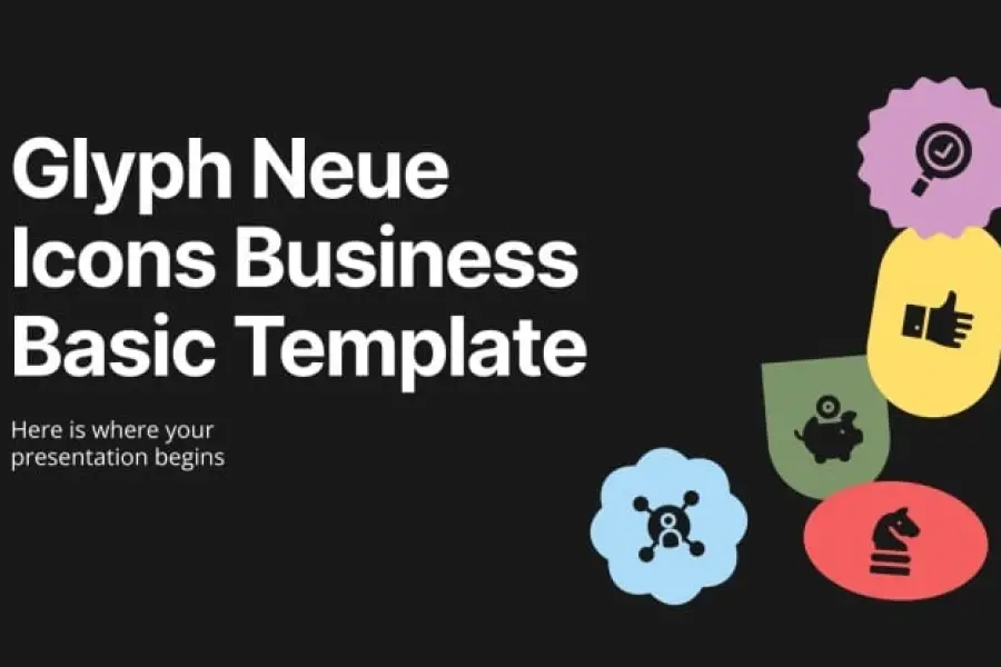 Glyph Neue Icons Business Basic Template - 