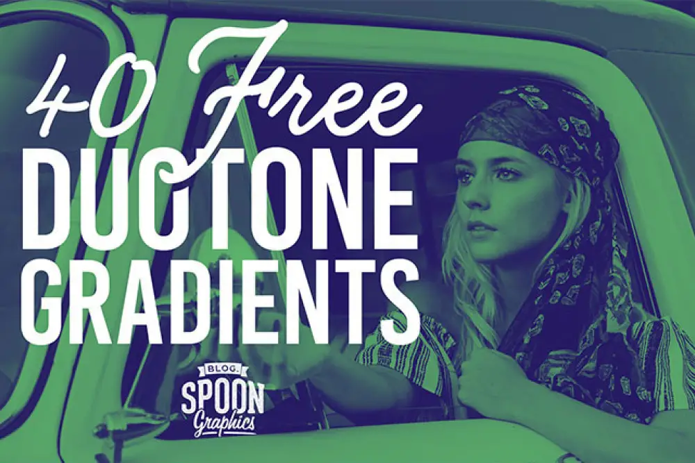40 Free Duotone Gradient Presets for Adobe Photoshop by SpoonGraphics - 