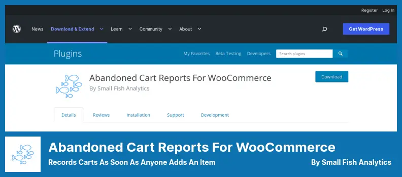 Abandoned Cart Reports For WooCommerce Plugin - Records Carts As Soon As Anyone Adds an Item