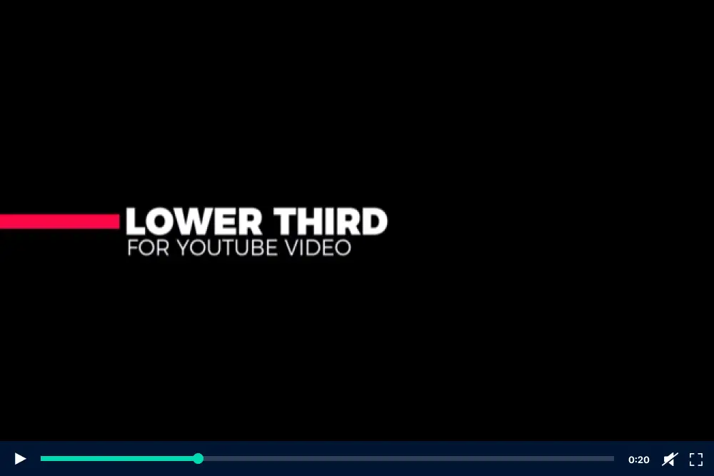 Elegant lower third coming from left - 