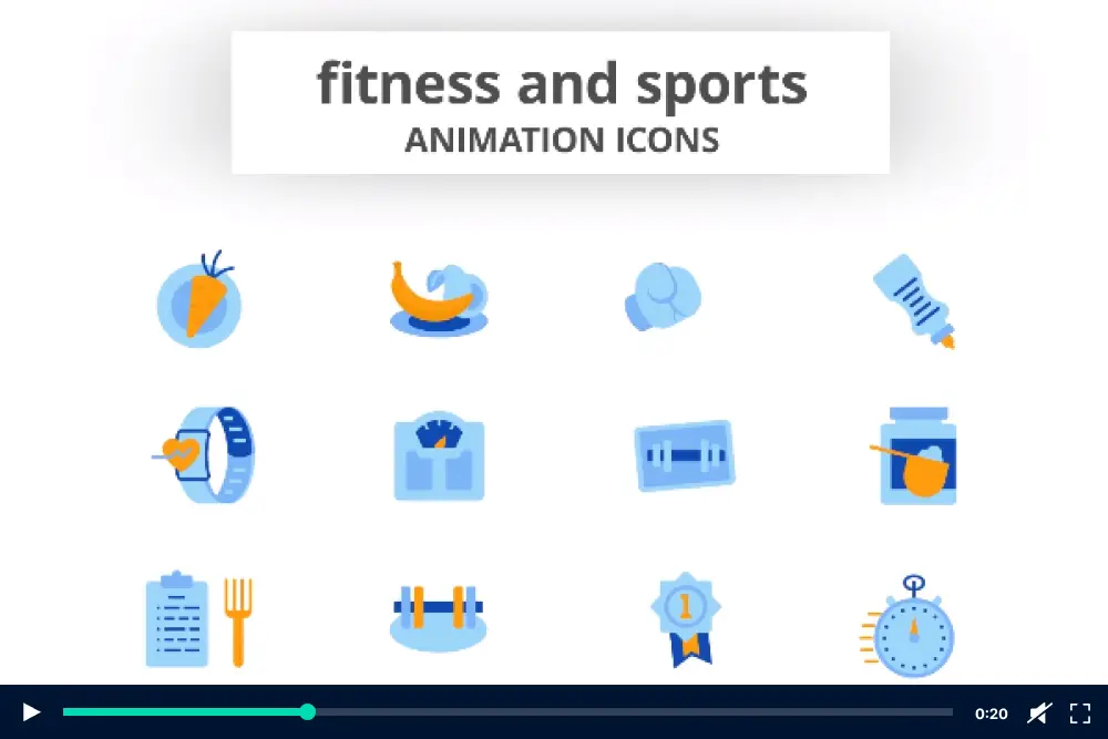 Fitness & Sports - Animation Icons - 