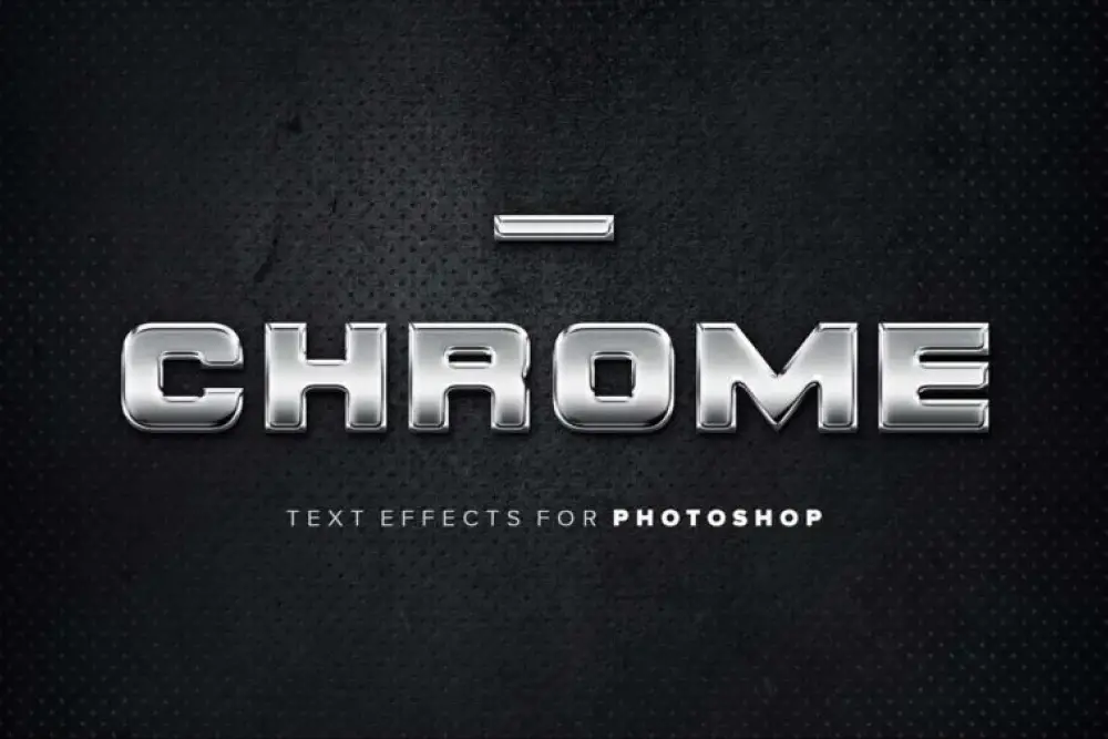 Free 5 Chrome Text Effects PSD and Photoshop Layer Style - 