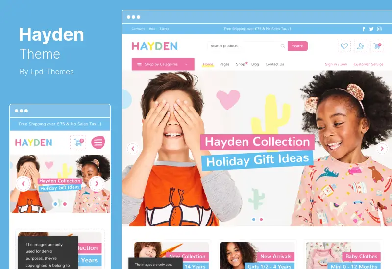 Hayden Theme - Kids Store and Baby Shop WooCommerce Theme