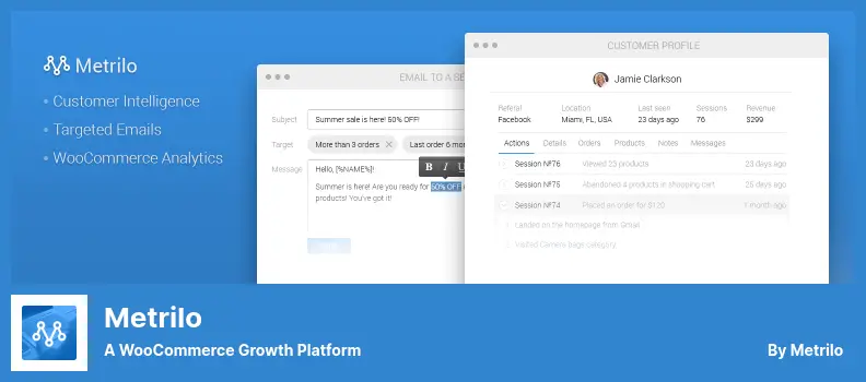 Metrilo Plugin - a WooCommerce Growth Platform