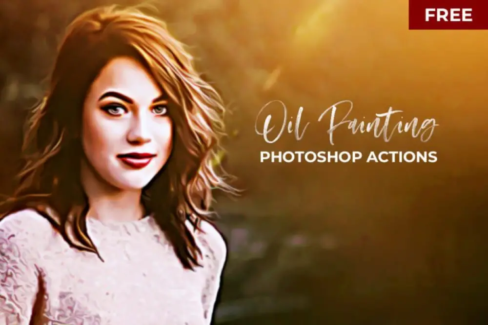 Free Oil Painting Photoshop Actions - 