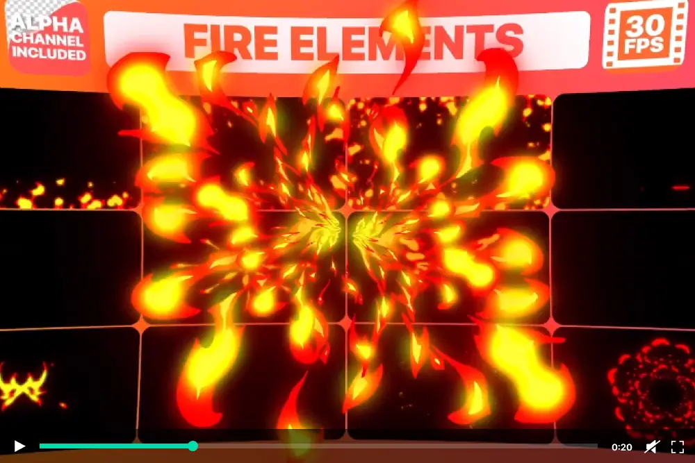 Fire Elements And Backgrounds | After Effects - 
