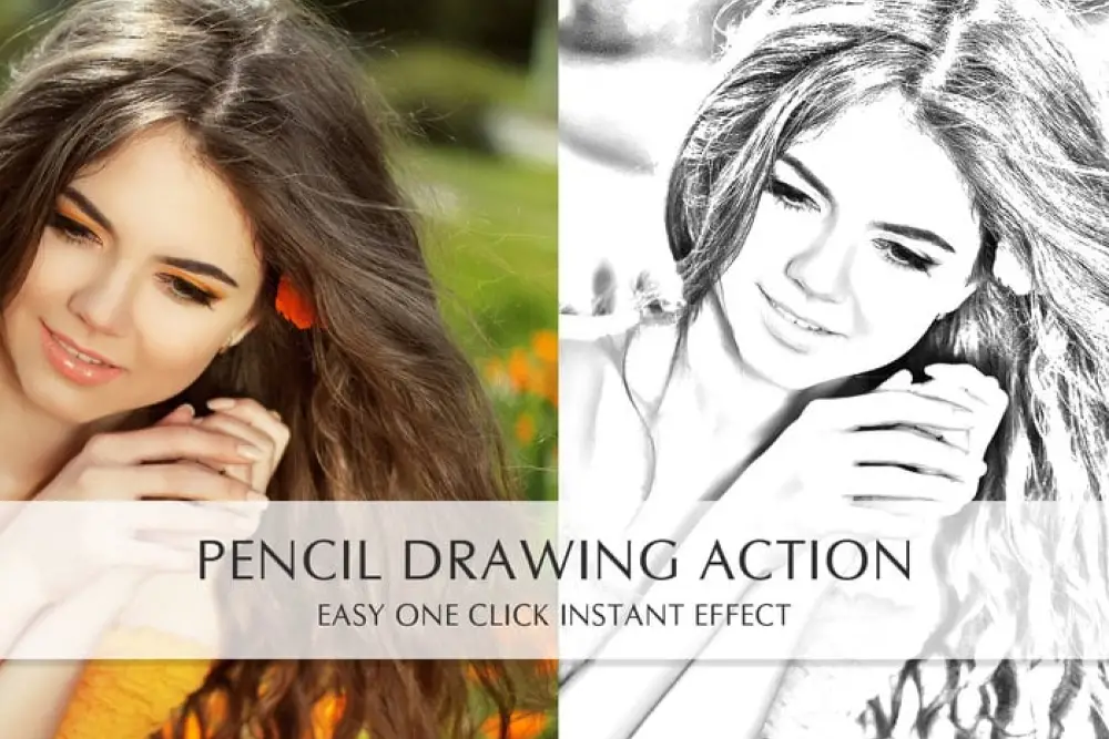 Pencil Drawing Action - 