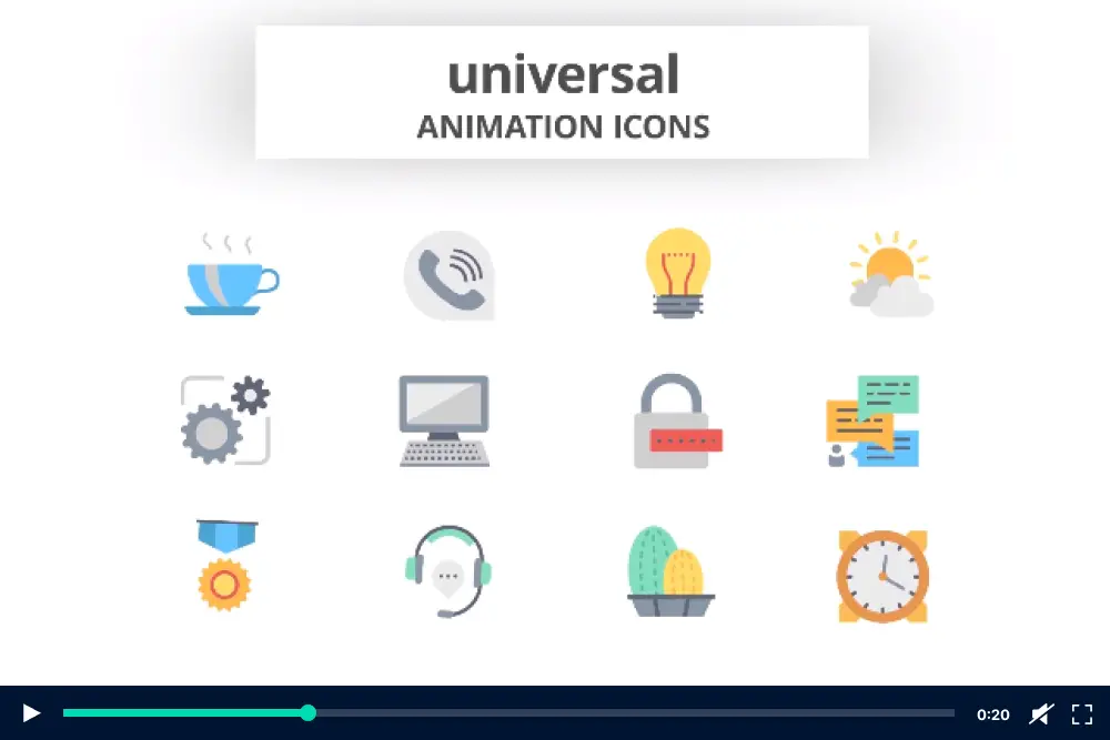 Universal - Animation Icons (MOGRT) - 