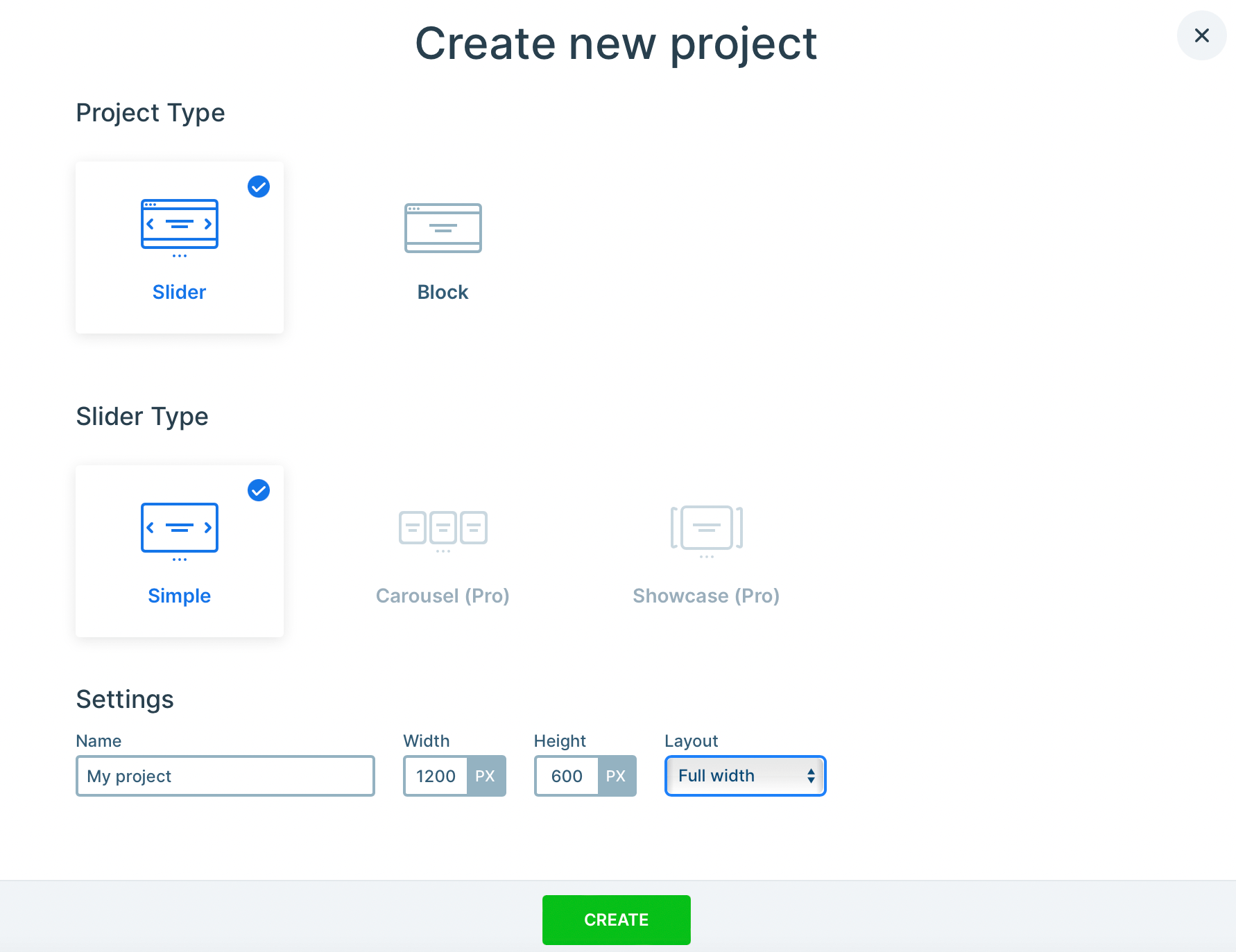 Create a new image carousel with plugin.