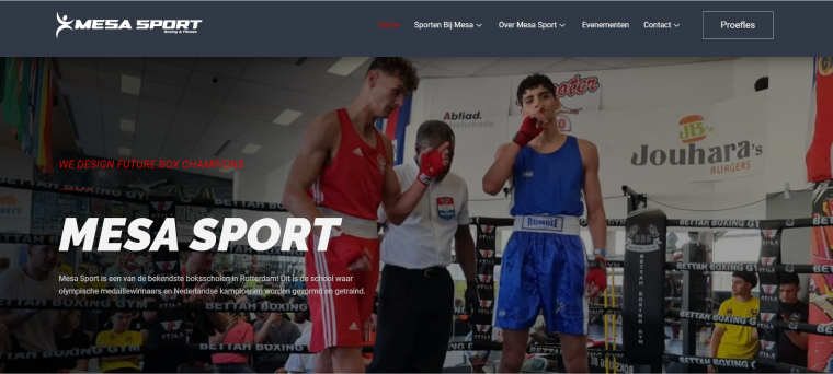 mesa sport website built with jetplugins