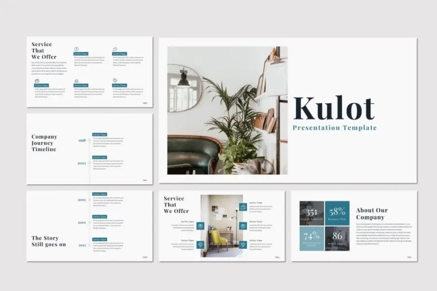 Kulot – Elegant PowerPoint Presentation Template (5 Slides) - 