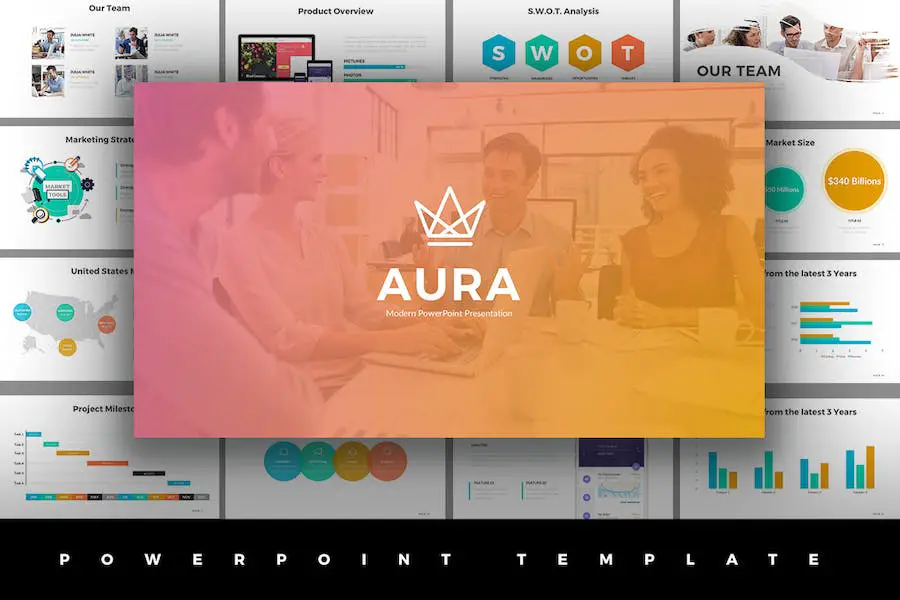 Aura Powerpoint Template - 