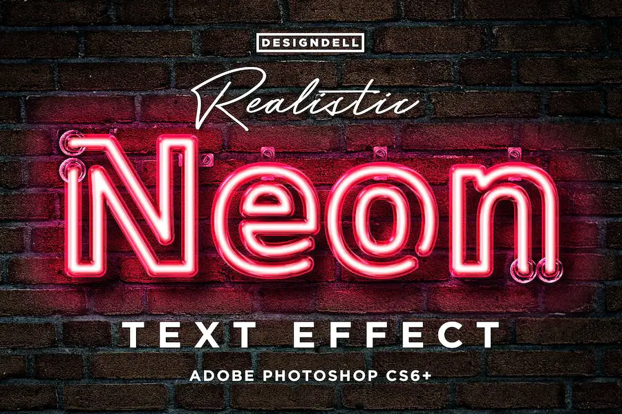 Realistic Neon Photoshop Effect - 