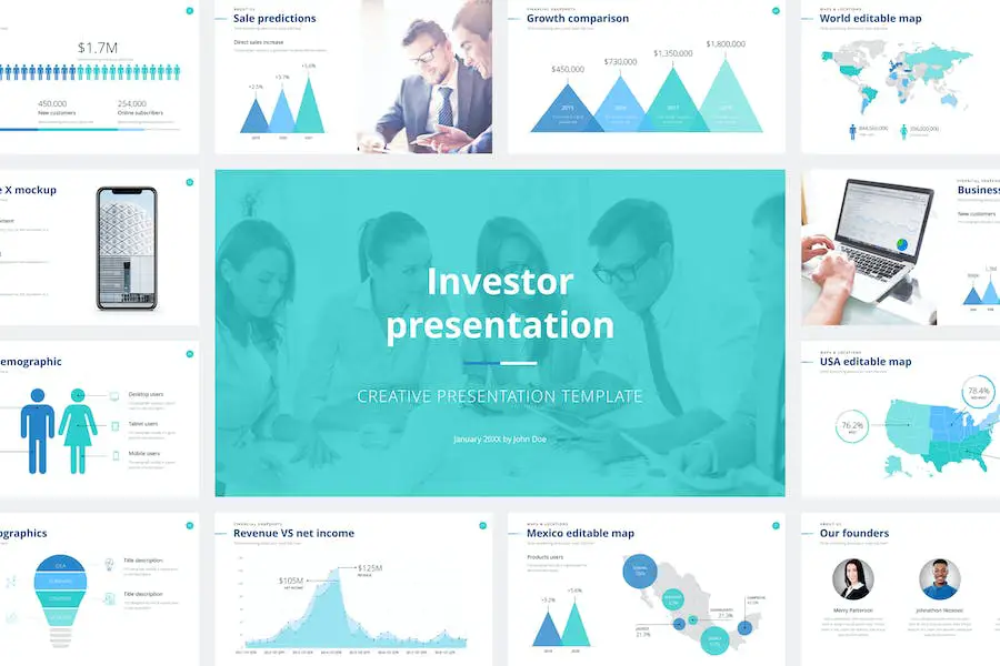 Investor Presentation PowerPoint Template - 