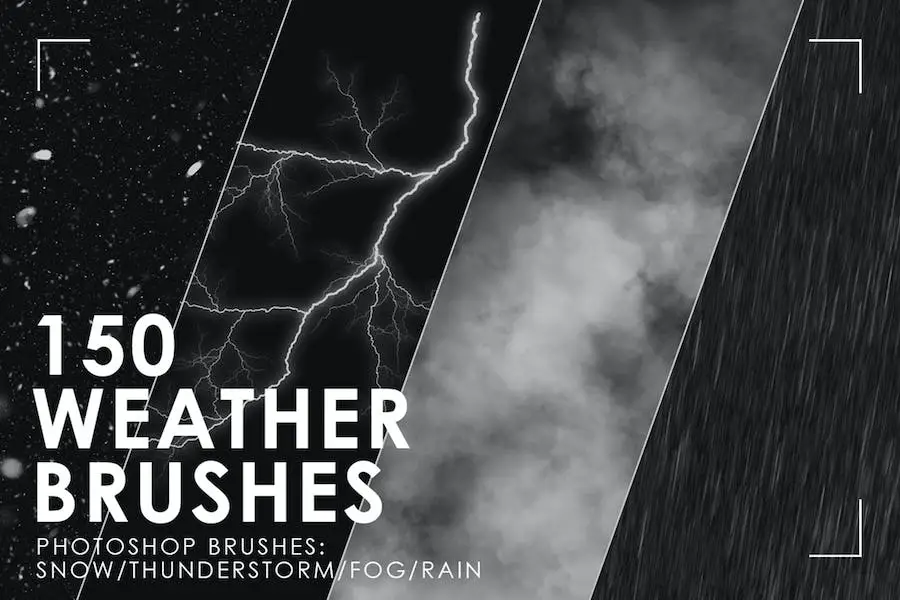 150 Weather Photoshop Brushes - 