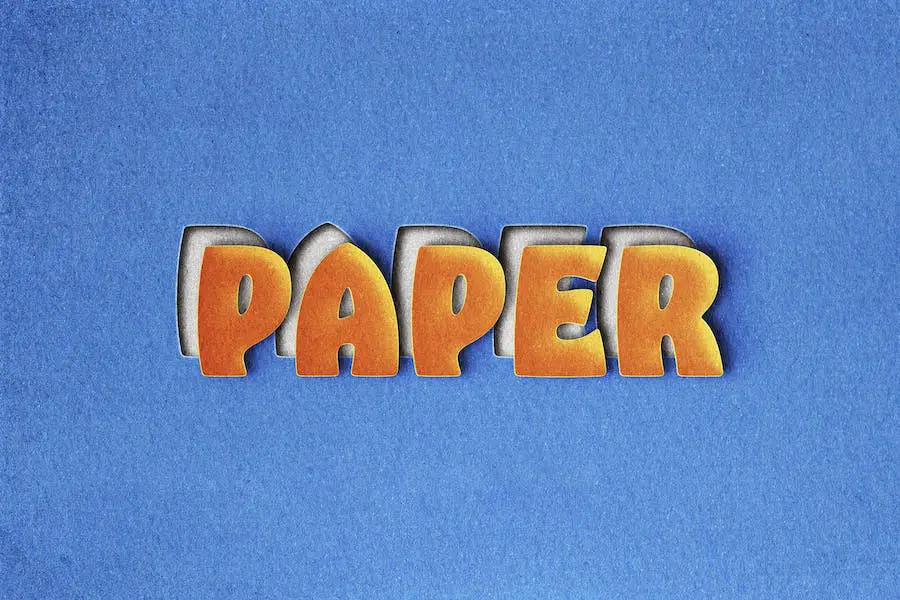 Cut Out Paper Text Effect - 