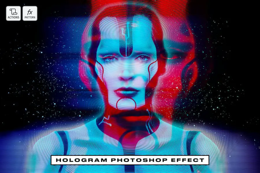 Hologram Photoshop Effect - 