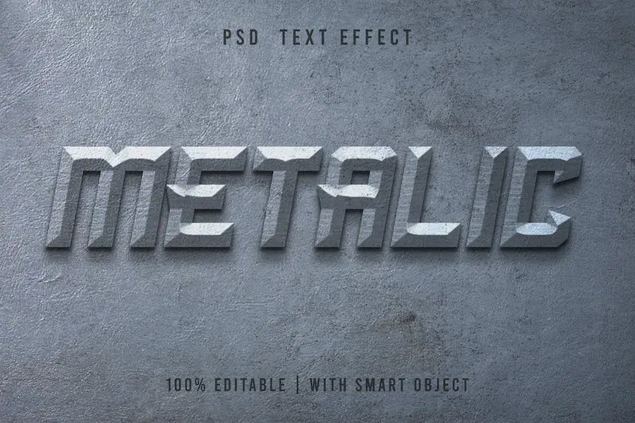 Metal PSD - Editable Text Effect - 