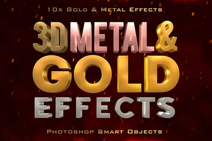 3D Metal & Gold Effects - 