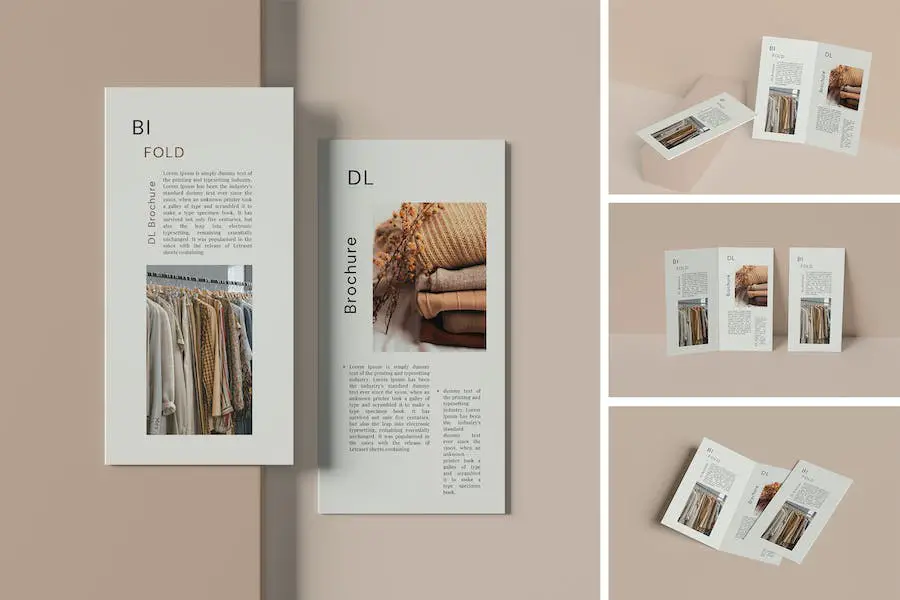 DL Bi-Fold Brochure Mockup - 