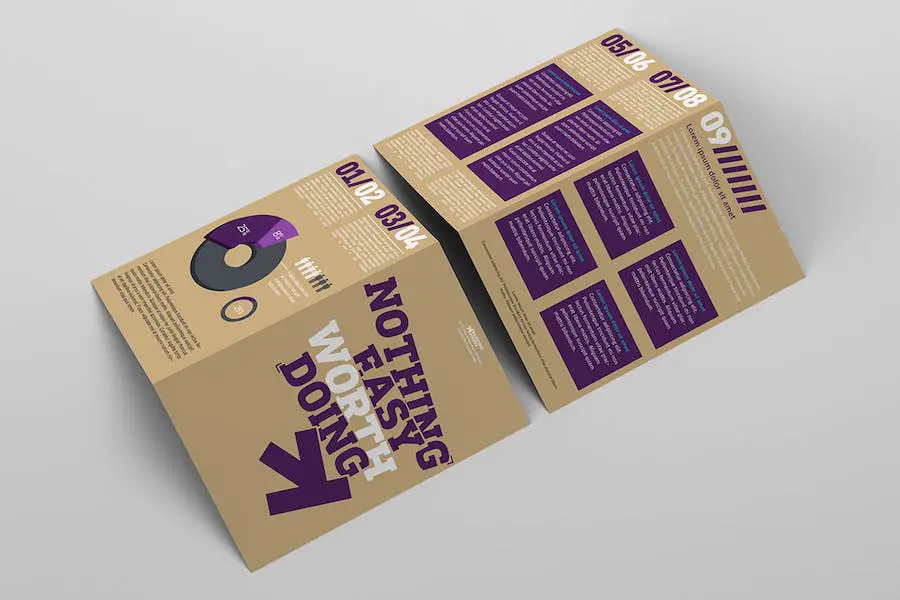 Bi-fold Brochure Mockup Pack - 