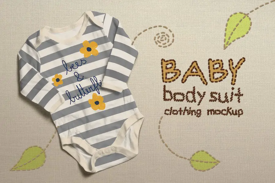 Baby Bodysuit Clothing Mock-up - 