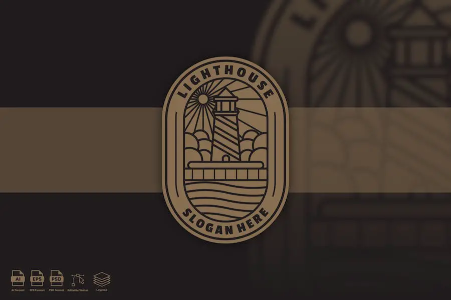 lighthouse logo template - 