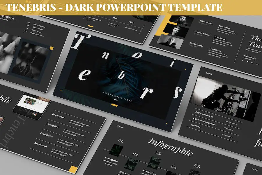 Tenebris - Dark Powerpoint Template - 