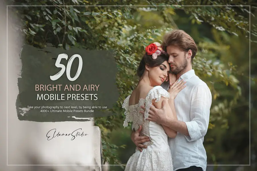 50 Bright and Airy Mobile Presets Pack - 