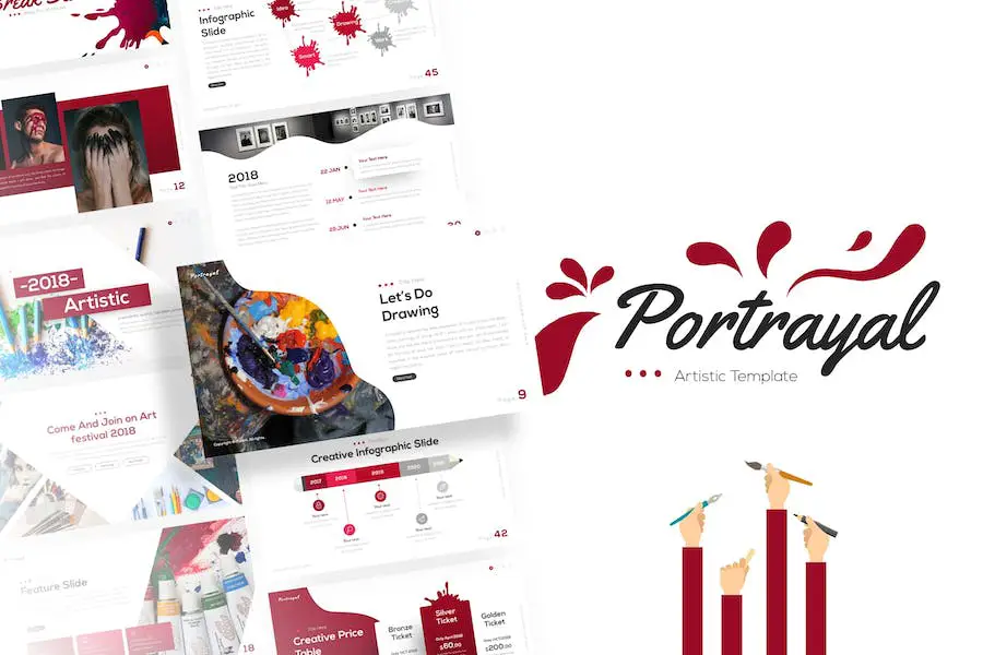 Portrayal - Artistic PowerPoint Template - 